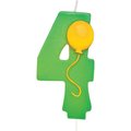 Creative Converting #4 Balloon Candle, 3", 6PK 104204
